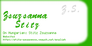 zsuzsanna stitz business card